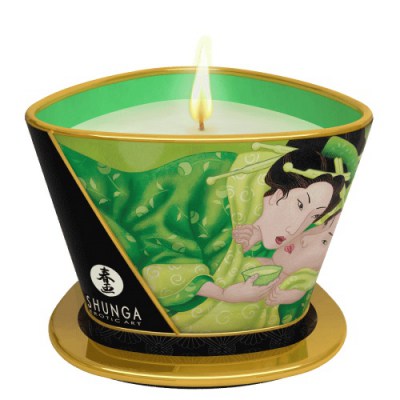 Массажная свеча Exotic Green Tea с ароматом зелёного чая - 170 мл., производитель: Shunga