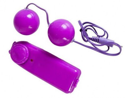 Фиолетовые вагинальные шарики с вибрацией, производитель: ToyFa