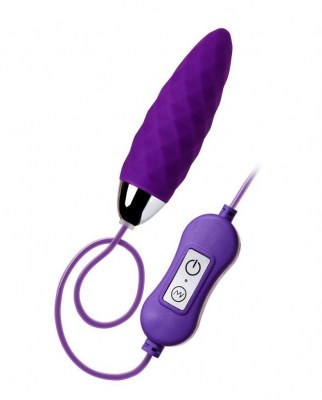 Фиолетовое виброяйцо с пультом управления A-Toys Cony,  работающее от USB