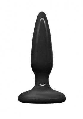 Черная конусовидная анальная пробка Plug № 4 - 8,4 см.