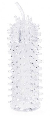 Закрытая рельефная насадка Crystal sleeve с усиками - 12 см.