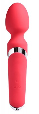 Ярко-розовый вибромассажер VeDO Wanda - 23,9 см.