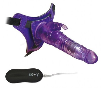 Фиолетовый страпон 10 Mode Vibrations 8.5