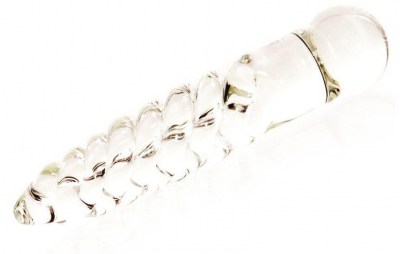 Фаллоимитатор-спираль из прозрачного стекла - 16 см., производитель: Sexus