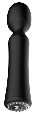 Черный универсальный массажер Wand Pearl - 20 см.
