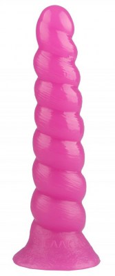 Розовая винтообразная анальная втулка - 26 см.