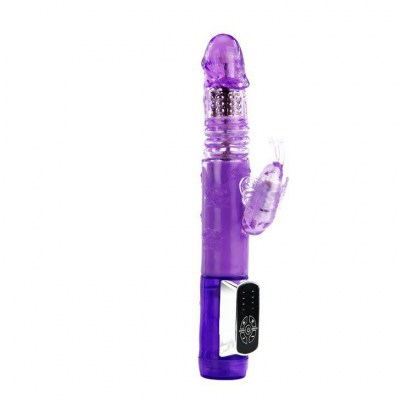 Фиолетовый вибратор хай-тек Butterfly Prince - 24 см., производитель: Baile