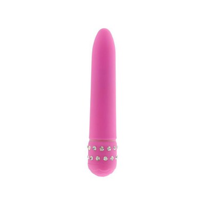 Розовый мультискоростной вибратор DIAMOND PINK SUPERBE VIBE - 15 см., производитель: Toy Joy
