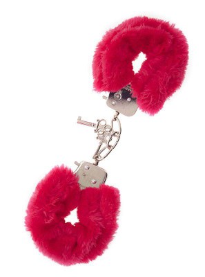 Металлические наручники с красной меховой опушкой METAL HANDCUFF WITH PLUSH RED, производитель: Dream Toys