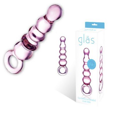 Анальный розовый жезл Quintessence Anal Slider - 18 см., производитель: Glas