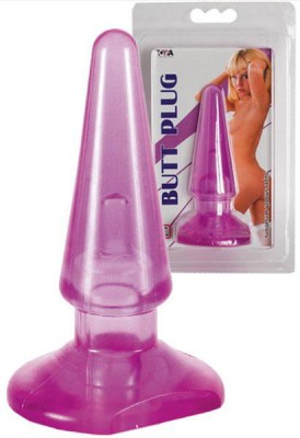 Фиолетовая анальная пробка BUTT PLUG - 9,5 см., производитель: ToyFa