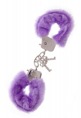 Фиолетовые меховые наручники METAL HANDCUFF WITH PLUSH LAVENDER, производитель: Dream Toys