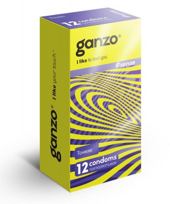 Тонкие презервативы для большей чувствительности ganzo sence, производитель: Ganzo