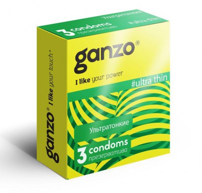 Ультратонкие презервативы ganzo ultra thin, производитель: Ganzo