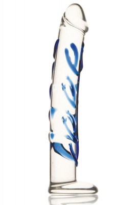 Эксклюзивный фаллос из стекла  ручной работы - 18 см., производитель: Sexus
