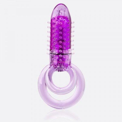 Виброкольцо с подхватом мошонки double o 8 purple, производитель: Screaming O