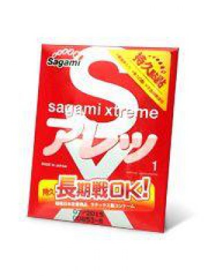 Утолщенный презерватив Sagami Xtreme FEEL LONG с точками - 1 шт., производитель: Sagami