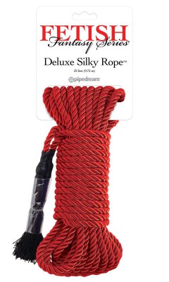 Красная веревка для фиксации Deluxe Silky Rope - 9,75 м., производитель: Pipedream