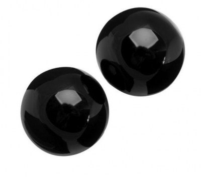 Чёрные вагинальные шарики из стекла Sexus Glass, производитель: Sexus