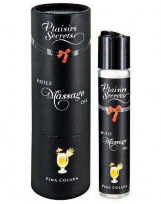 Массажное масло с ароматом пина колады Huile de Massage Gourmande Pina Colada - 59 мл., производитель: Plaisir Secret