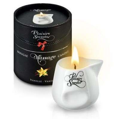 Массажная свеча с ароматом ванили Bougie Massage Gourmande Vanille - 80 мл., производитель: Plaisir Secret