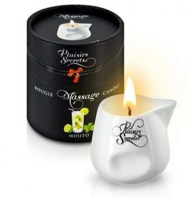 Массажная свеча с ароматом мохито Bougie de Massage Mojito - 80 мл., производитель: Plaisir Secret