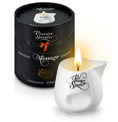 Массажная свеча с ароматом шоколада Bougie de Massage Gourmande Chocolat - 80 мл., производитель: Plaisir Secret
