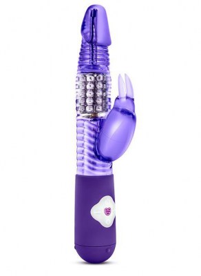 Фиолетовый вибратор с клиторальной стимуляцией Luxe Rabbit - 26 см., производитель: Blush Novelties