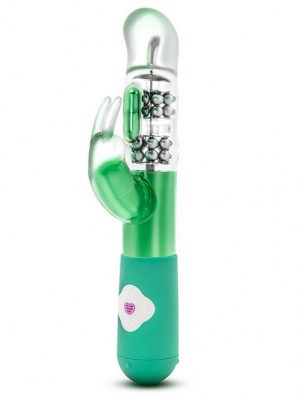 Вибромассажер с клиторальной стимуляцией emerald g rabbit - 26 см., производитель: Blush Novelties