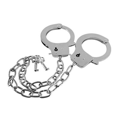 Наручники на длинной цепочке с ключами Metal Handcuffs Long Chain, производитель: Blush Novelties