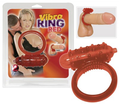 Эрекционное кольцо vibro ring red silikon