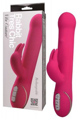 Вибратор с дополнительным стимулятором клитора rabbit tres chic pink vibrator mit kli
