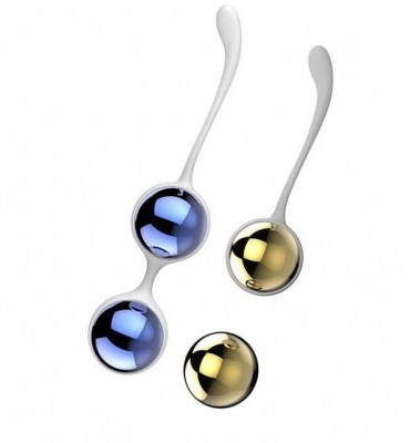 Синие и золотистые вагинальные шарики Nalone Yany, производитель: Nalone