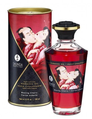 Массажное интимное масло с ароматом вишни - 100 мл., производитель: Shunga