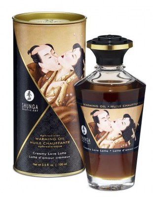 Массажное интимное масло с ароматом сливочного латте - 100 мл., производитель: Shunga