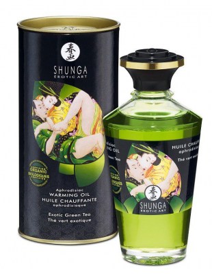 Массажное интимное масло с ароматом зелёного чая - 100 мл., производитель: Shunga