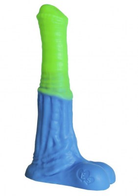 Зелёно-голубой фаллоимитатор  Пегас Medium  - 24 см., производитель: Erasexa