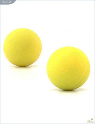 Металлические вагинальные шарики с жёлтым силиконовым покрытием, производитель: Maia
