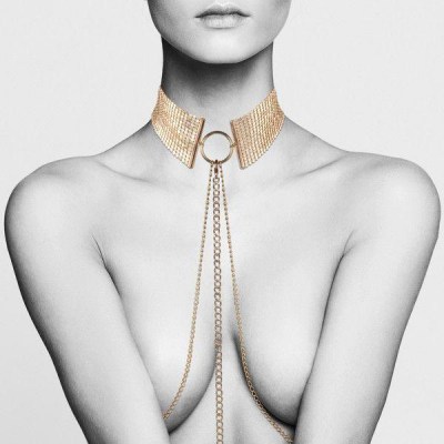 Золотистый ошейник с цепочками Desir Metallique Collar, производитель: Bijoux Indiscrets