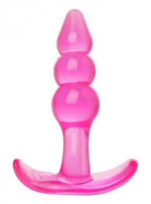 Розовая анальная пробка Bubbles Bumpy Starter - 11 см., производитель: XR Brands