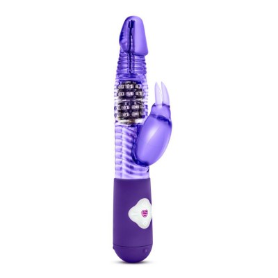 Фиолетовый вибратор с клиторальной стимуляцией Luxe Rabbit 2 - 26 см., производитель: Blush Novelties