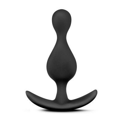 Чёрная фигурная анальная пробка Luxe Explore - 11,4 см., производитель: Blush Novelties