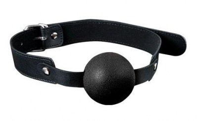 Силиконовый кляп-шар с ремешками из полиуретана Solid Silicone Ball Gag, производитель: Blush Novelties