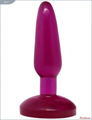 Малиновая гелевая анальная пробка - 16 см., производитель: Eroticon