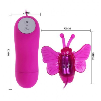 Вибростимулятор vibr.butterfly, 12 speed vibr, purple, 6,5x7cmВибростимулятор vibr.butterfly, 12 speed vibr, purple, 6,5x7cm