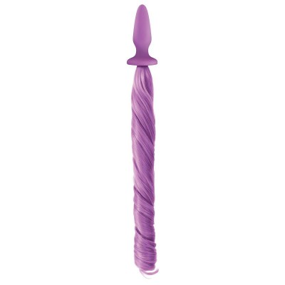Анальная пробка с сиреневым хвостом unicorn tails pastel purple, производитель: NS Novelties