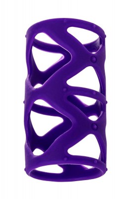 Фиолетовая насадка-сетка на пенис - 7,5 см., производитель: A-toys