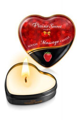 Массажная свеча с ароматом клубники Bougie Massage Candle - 35 мл., производитель: Plaisir Secret