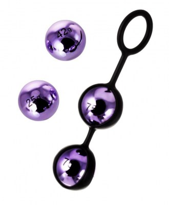 Фиолетово-чёрный набор вагинальных шариков TOYFA A-toys, производитель: A-toys