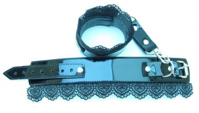 Изысканные наручники с кружевом Black BDSM Light